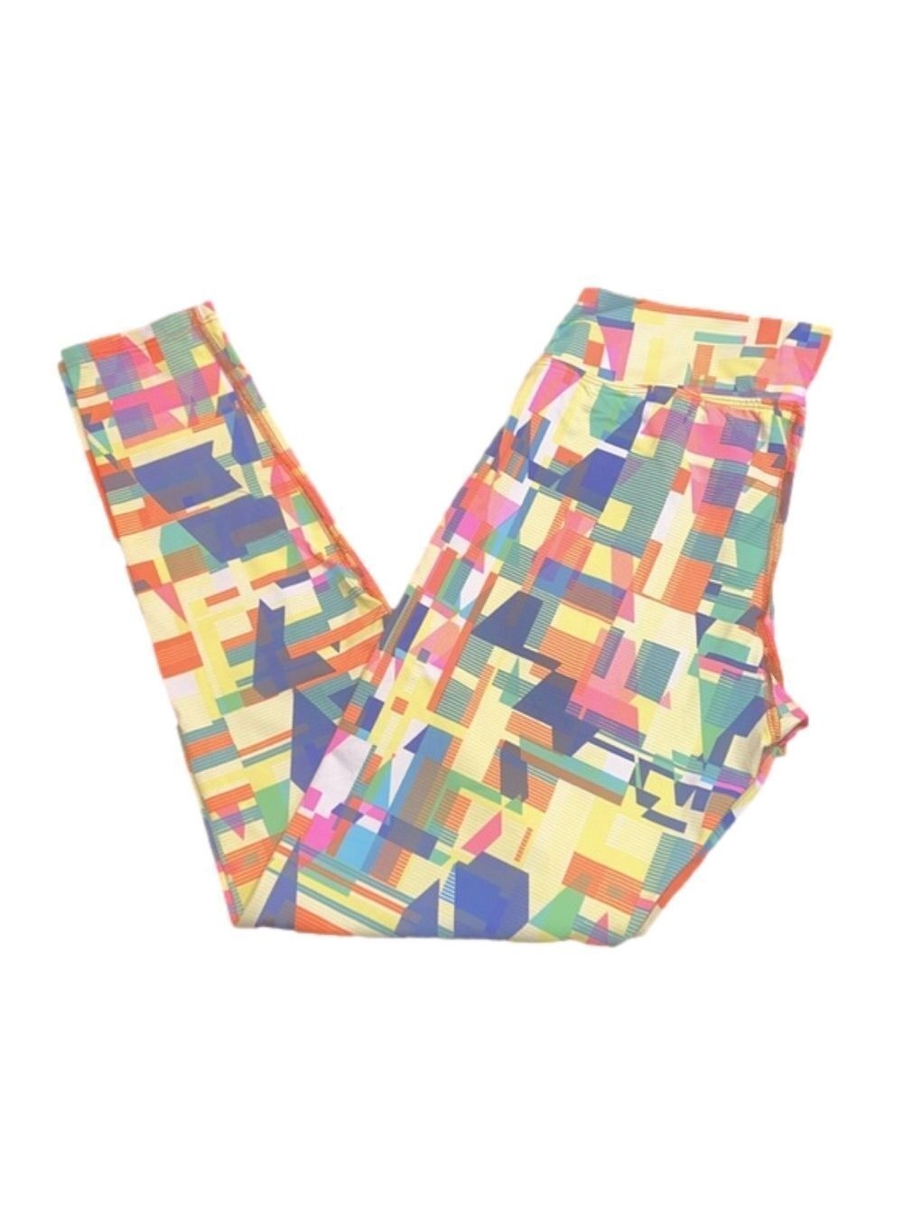 DONAJO FITWEAR Neon Geometric Pattern Workout Leggings Size M
